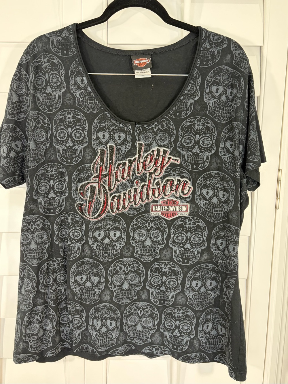 Harley-Davidson 100% Cotton Sugar Skull Graphic Tee (3X)